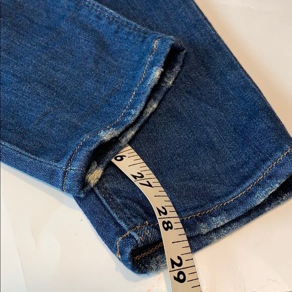 AllSaints Zig Destroy Ripped Skinny Jeans Women’s Sz 26 Distressed Denim - Picture 4 of 9